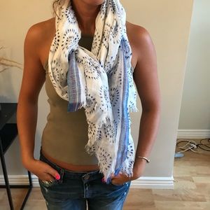 Blue and White Lightweight scarf